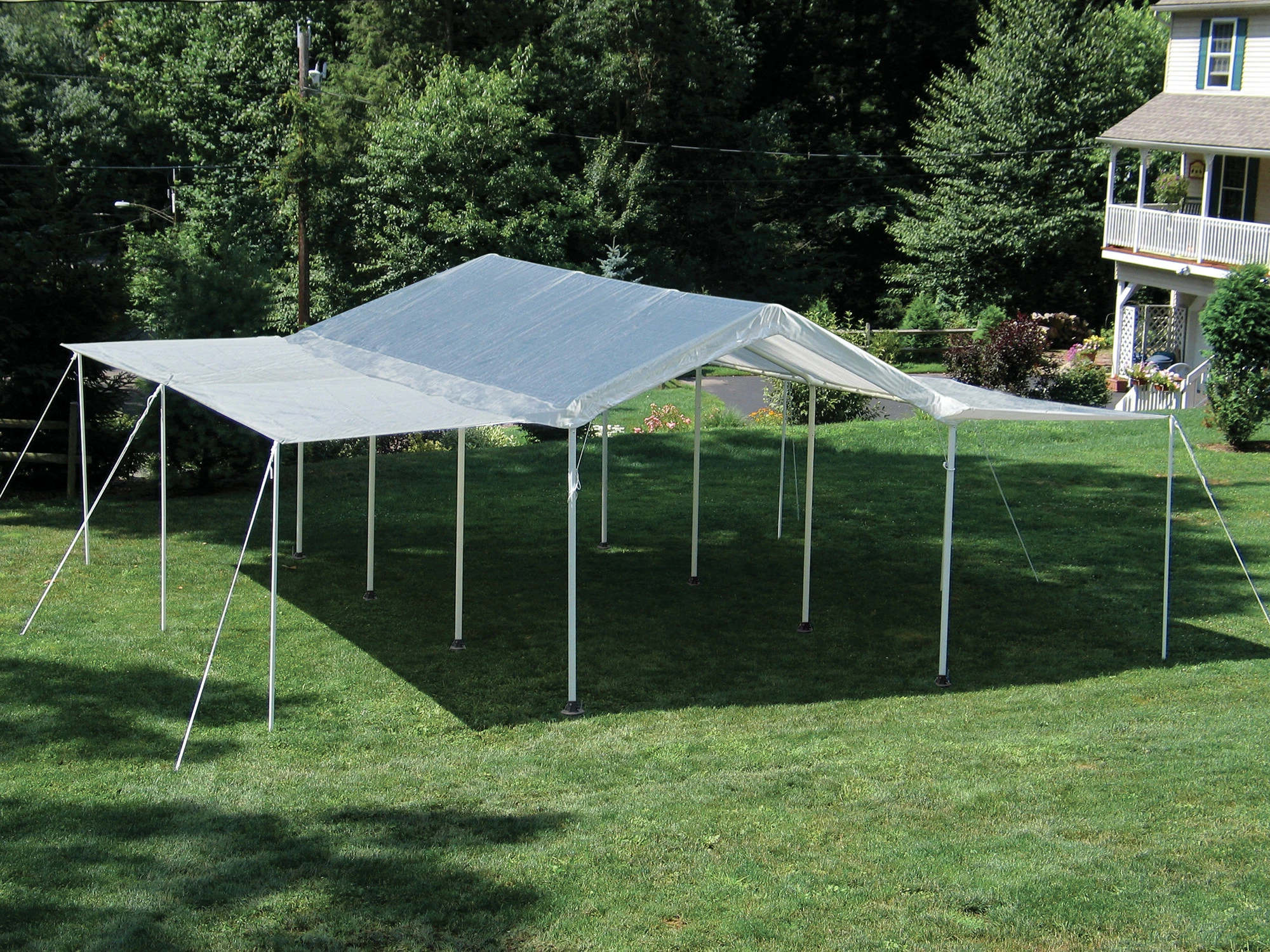 ShelterLogic Canopy Extension Kit - 10-ft X 20-ft - White 4 ShelterLogic Canopy Extension Kit - 10-ft X 20-ft - White - Image 2