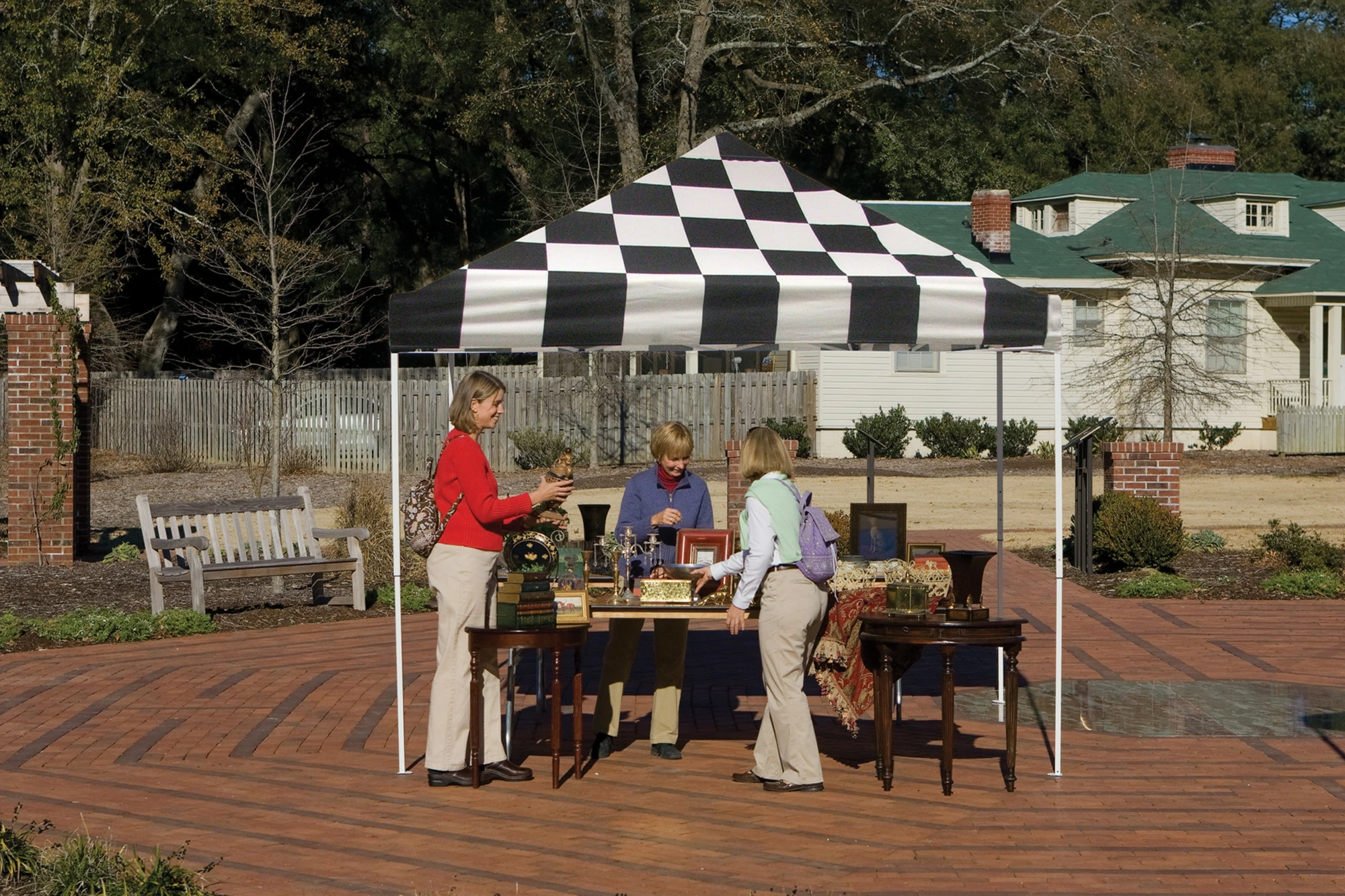 ShelterLogic Pop-Up Canopy HD® Straight Leg - 10-ft X 10-ft - Checkered 4 ShelterLogic Pop-Up Canopy HD® Straight Leg - 10-ft X 10-ft - Checkered - Image 2