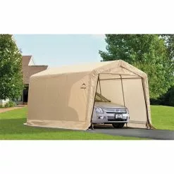 ShelterLogic AutoShelter 10 X 15 Ft. Instant Garage In Brown- Tan