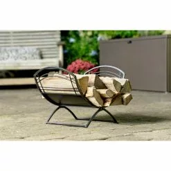 ShelterLogic Classic Decorative Steel Firewood Rack Black -ShelterLogic Sales 330034636 AlternateImage2