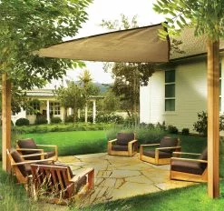 ShelterLogic Shade Sail Heavyweight Triangle - 16-ft X 16-ft- Sand -ShelterLogic Sales 330035236 AlternateImage2