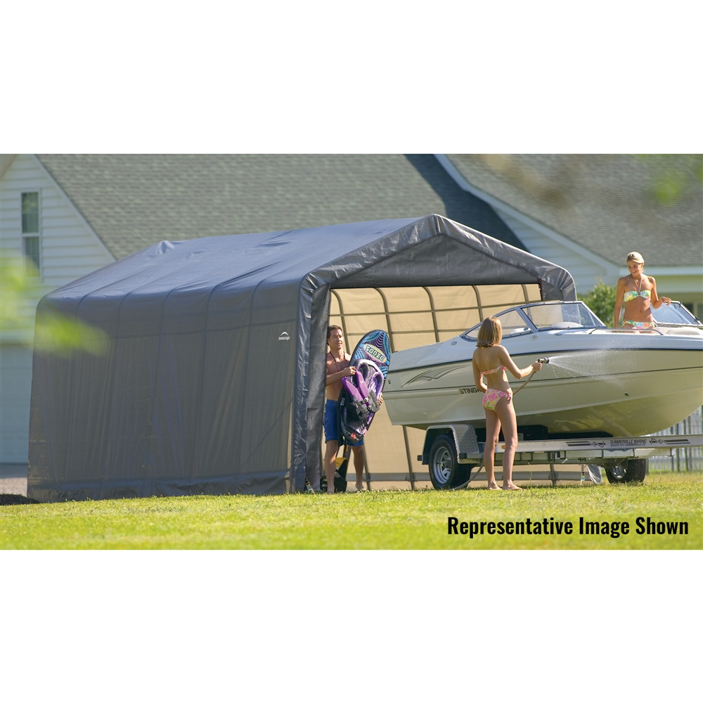ShelterLogic ShelterCoat 13 X 20 Ft Garage Peak Gray STD 6 ShelterLogic ShelterCoat 13 X 20 Ft Garage Peak Gray STD - Image 4