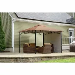 ShelterLogic Redwood Gazebo 11 X 11 Ft Bronze