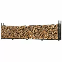ShelterLogic Ultra Duty Firewood Rack 16 Ft In Black