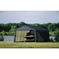 ShelterLogic ShelterCoat 12 X 20 Ft Garage Peak Green