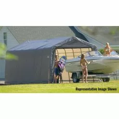 ShelterLogic ShelterCoat 13 X 28 Ft Garage Peak Gray STD -ShelterLogic Sales 330736890 AlternateImage3