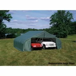 ShelterLogic ShelterCoat 22 X 28 Ft Garage Peak Green STD -ShelterLogic Sales 330736972 AlternateImage3