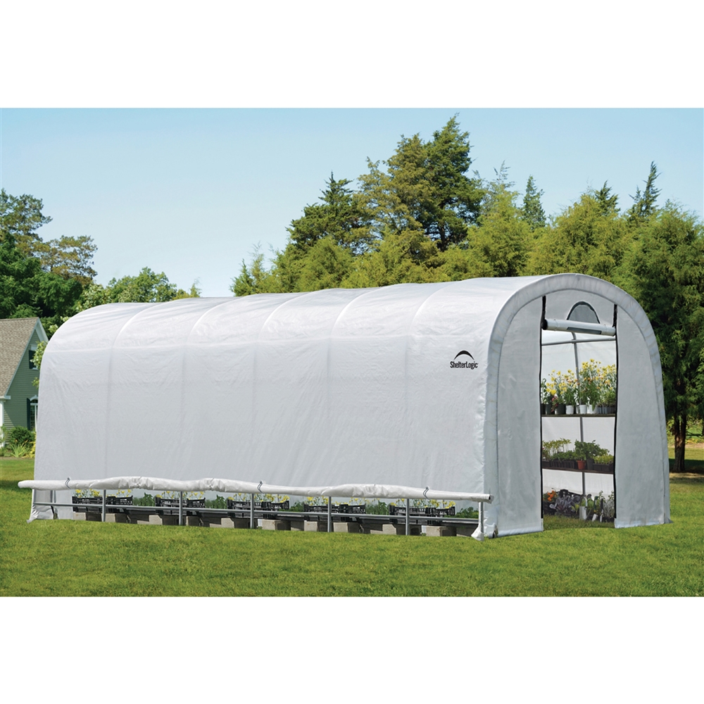 ShelterLogic GrowIT Heavy Duty 12 X 24 Ft Round Greenhouse 3 ShelterLogic GrowIT Heavy Duty 12 X 24 Ft Round Greenhouse