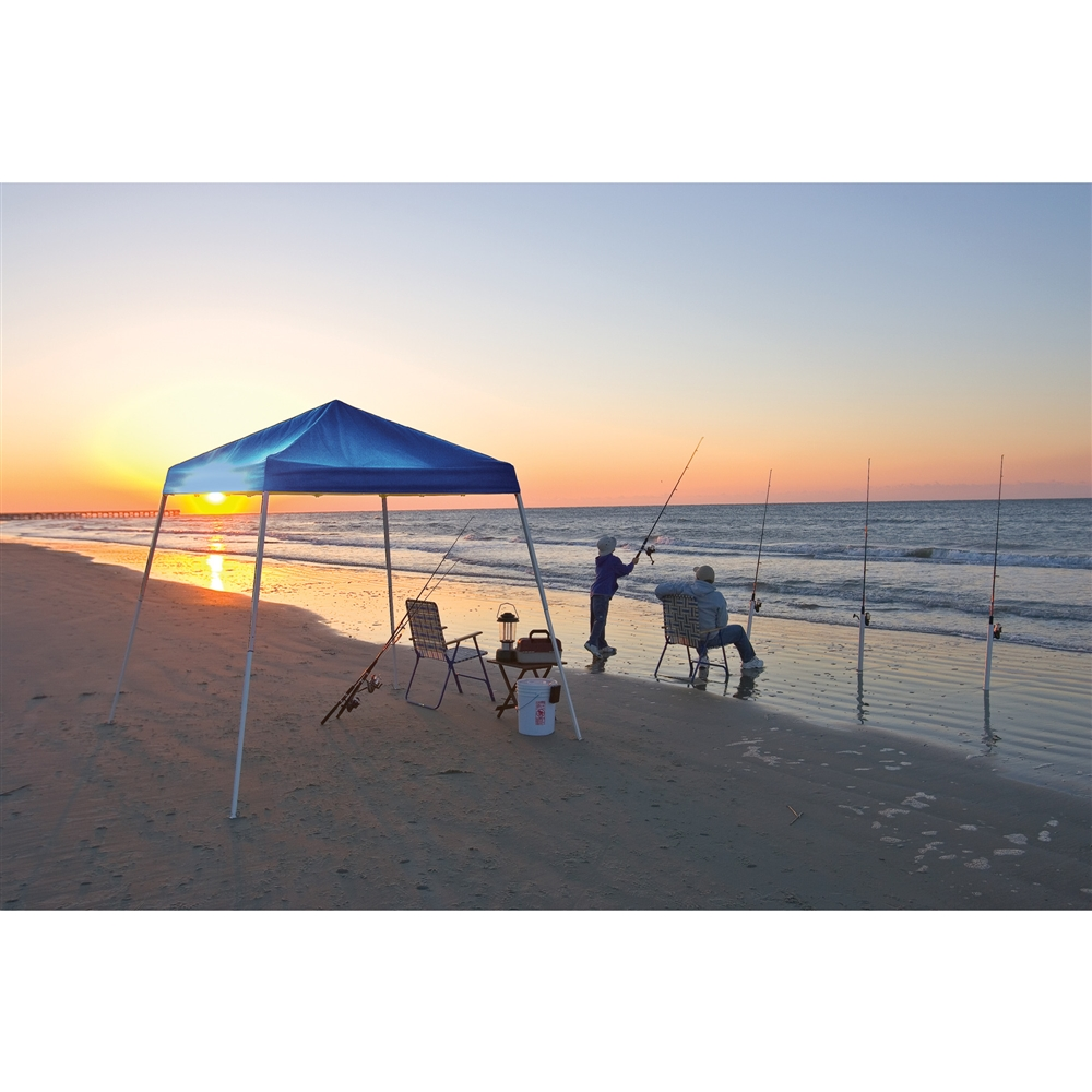 ShelterLogic Pop-Up Canopy HD - Slant Leg 8 X 8 Ft Blue 3 ShelterLogic Pop-Up Canopy HD - Slant Leg 8 X 8 Ft Blue