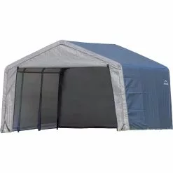 ShelterLogic Shed-in-a-Box Storage Shelter 12 X 12 X 8 Ft Gray