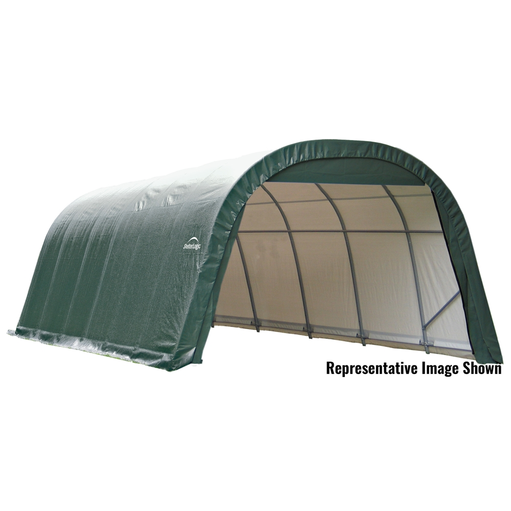 ShelterLogic ShelterCoat 12 X 24 Ft Garage Round Green STD 3 ShelterLogic ShelterCoat 12 X 24 Ft Garage Round Green STD