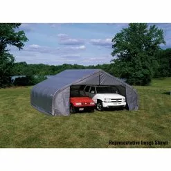 ShelterLogic ShelterCoat 22 X 24 Ft Garage Peak Gray STD