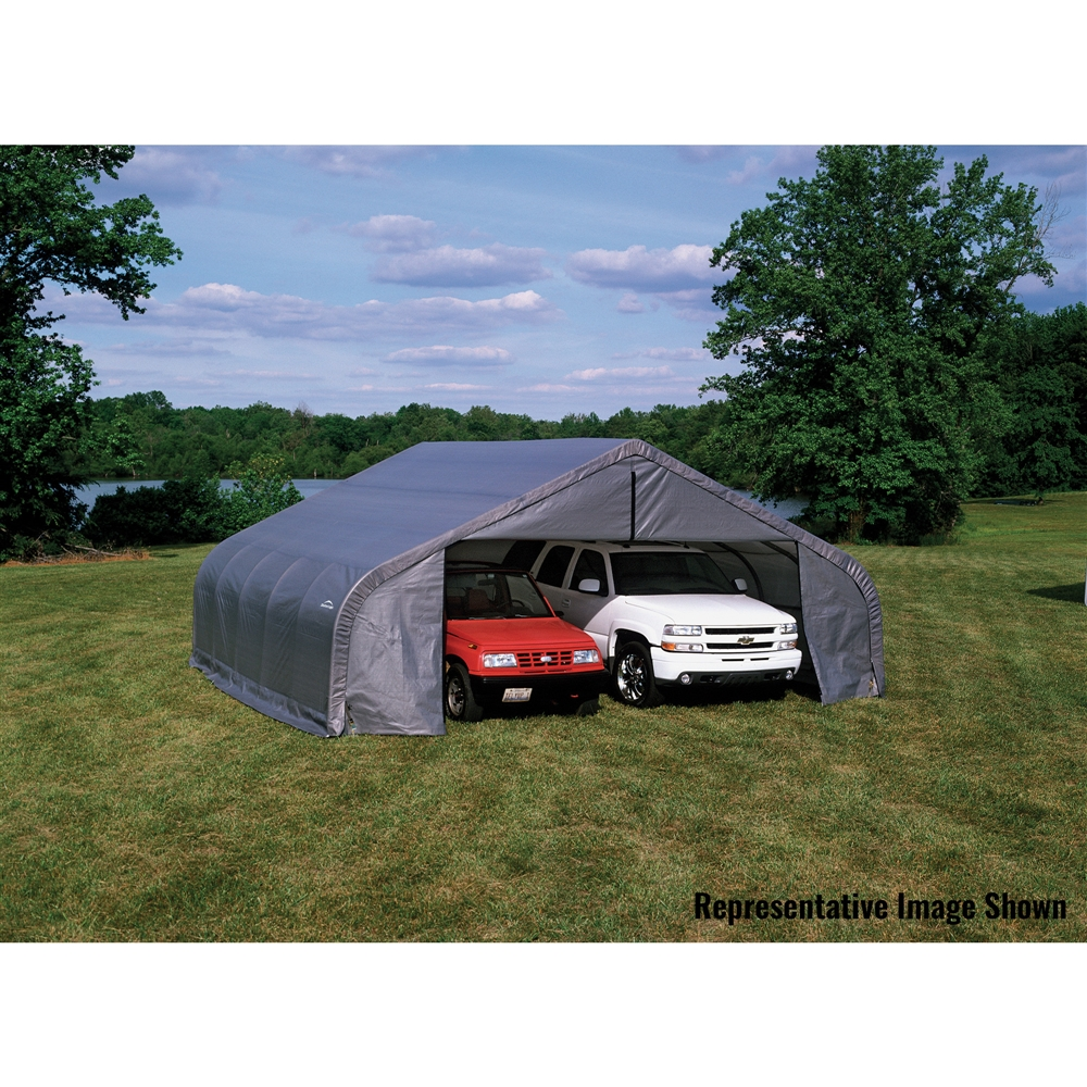 ShelterLogic ShelterCoat 22 X 24 Ft Garage Peak Gray STD 2 ShelterLogic ShelterCoat 22 X 24 Ft Garage Peak Gray STD