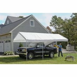 ShelterLogic 10-ft L Square White Standard Canopy