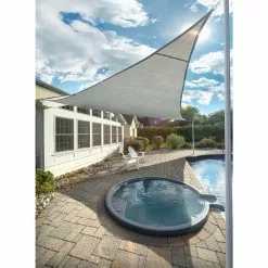 Shelterlogic 16-ft Grey Triangle Shade Sail - Fasteners Included