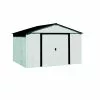 ShelterLogic Storage Shed With High Gable - 10-ft X 8-ft - Galvanized Steel - Eggshell/Coffee 2 ShelterLogic Storage Shed With High Gable - 10-ft X 8-ft - Galvanized Steel - Eggshell/Coffee -ShelterLogic Sales 98483 01539958 001